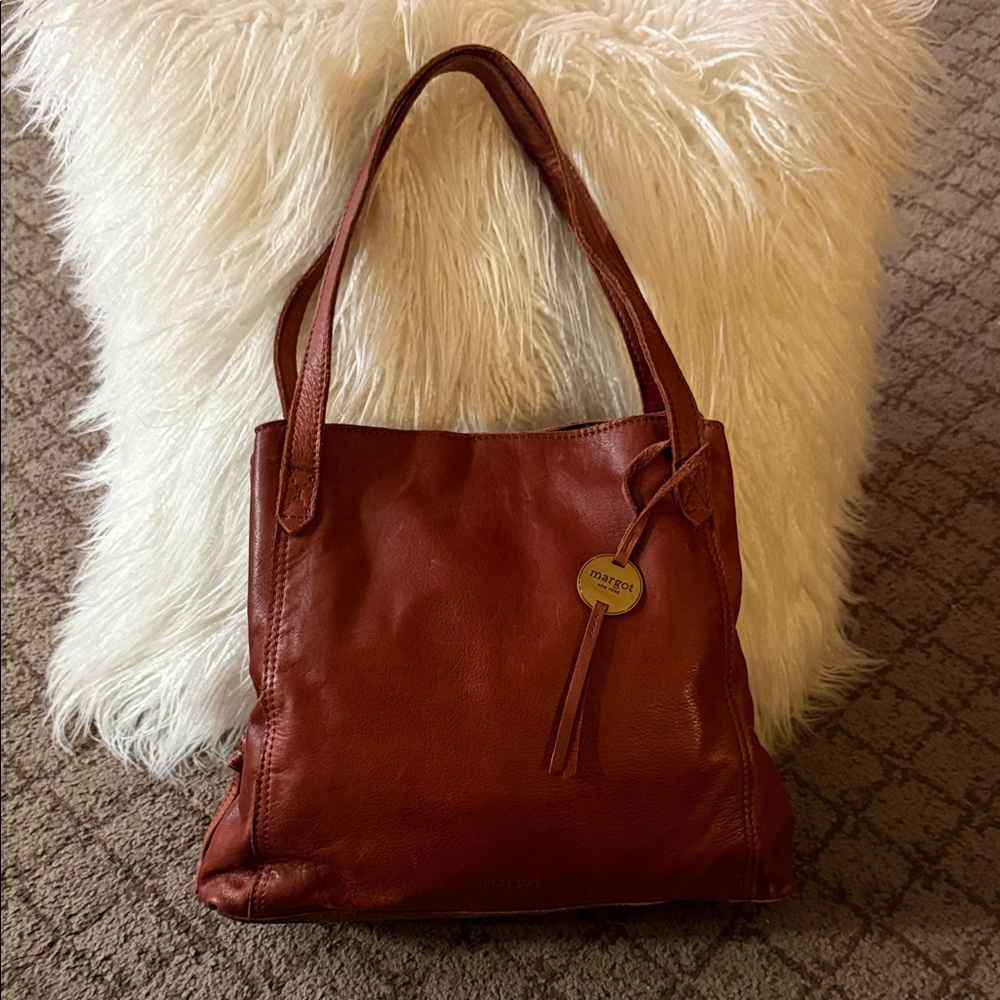 Margot Brown Leather Tote Bag
